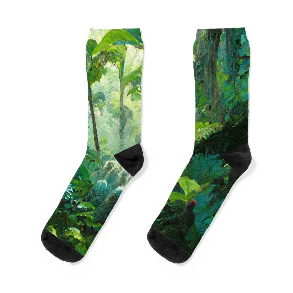 

green forest Socks floral man cotton Designer Man Socks Women's