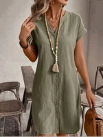 Summer casual shirt dress