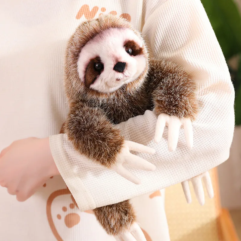 

24CM Cute Realistic sloth Plush Stuffed Animal Toy Soft Plush Sloth Children Kids Birthday Gifts Plush Doll