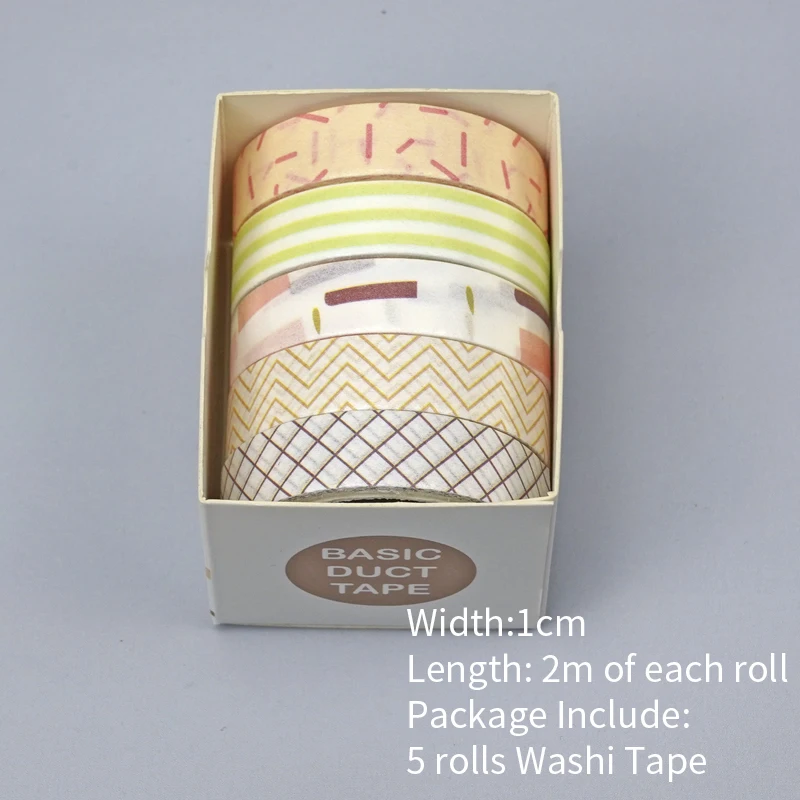  EXCEART 48 piezas de cinta adhesiva decorativa para álbumes de  recortes, colección de cintas para bricolaje, cinta adhesiva Washi, cinta  decorativa, traje de papel de enmascaramiento, decoración de regalo, polvo  de