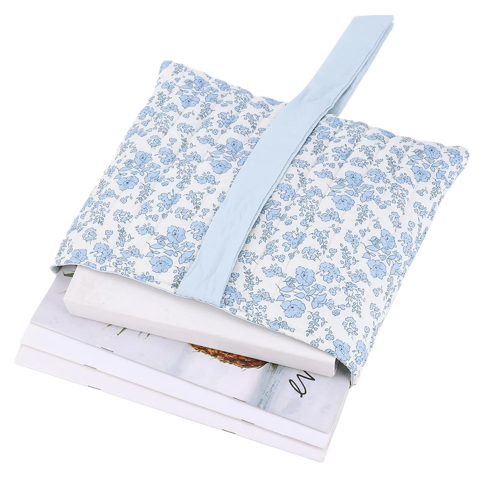2Pcs 성경 슬리브 책 커버(활 포함) 빈티지 꽃무늬 가방 쇼핑 여행용 경량 일상 사무 작업 나들이 선물