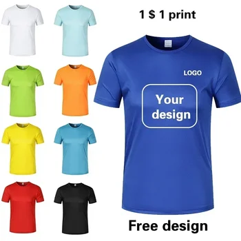 T Shirt stampa Logo donna per uomo asciugatura rapida Running Gym Custom Marathon manica corta abbigliamento sportivo marchio fai da te all'ingrosso a buon mercato