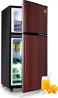 KRIB BLING Refrigerator with Freezer 3.2 Cu.Ft with 7 Level Adjustable Thermostat Control 2 Door Energy Saving Compact 1