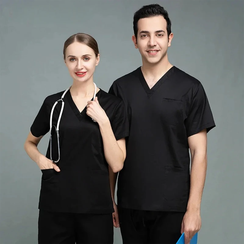 

Spa Uniform Short-sleeved Unisex Overalls Surgical Medical Uniforms Nurse Accessories Dentist Working Clothes Female Scrub Suits