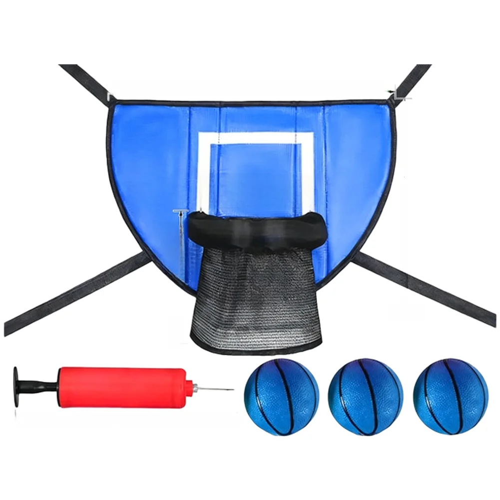 Wall Mounted Door Basketball Hoop Indoor Set for with Pearl Cotton Cushion and Oxford Cloth Cover Includes Foam Basketballs