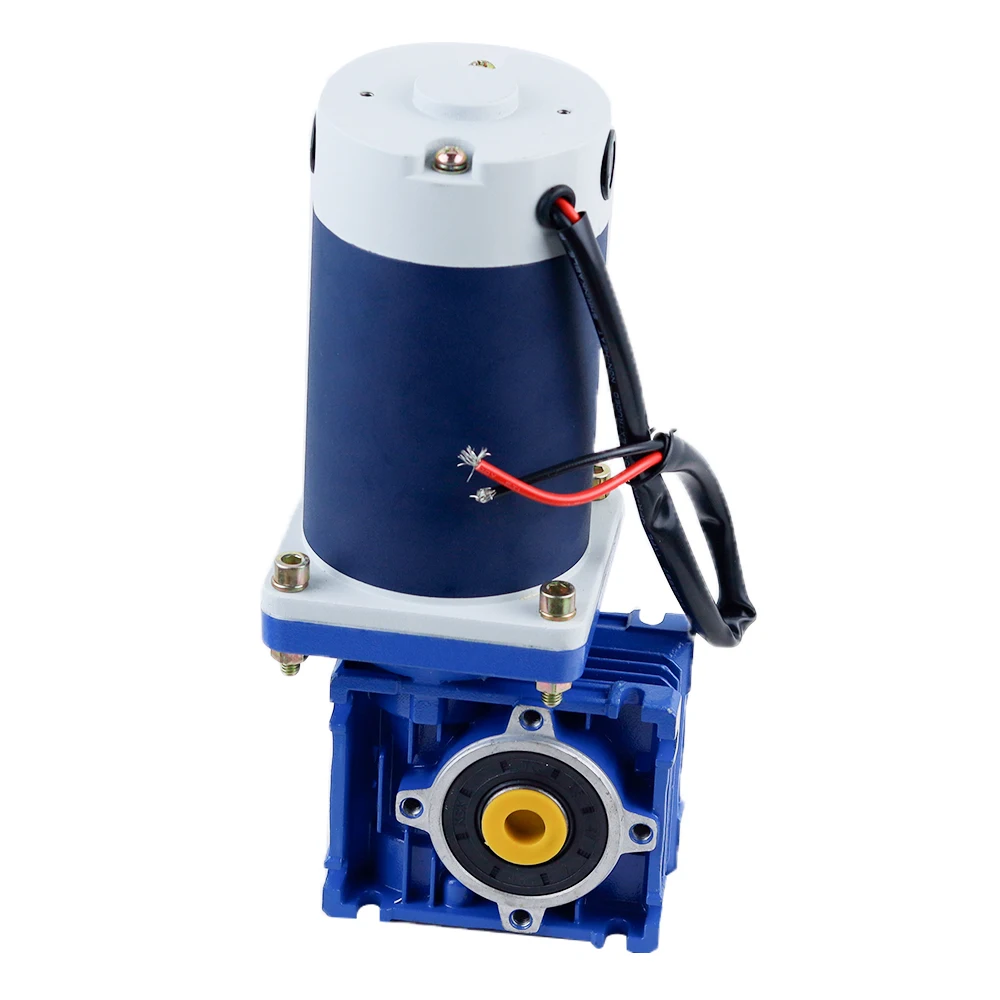 자동 잠금 속도 조절 가능 DC 모터 CW CCW, 300W NMRV40 DC 웜 기어 모터, 12V, 24V RV40