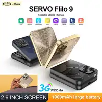 SERVO Flilo9 Foldable Mobile Phone 3G WCDMA Dual SIM Standby Speed Dial Call Recording FM Radio Blacklist Button Flip Cellphones