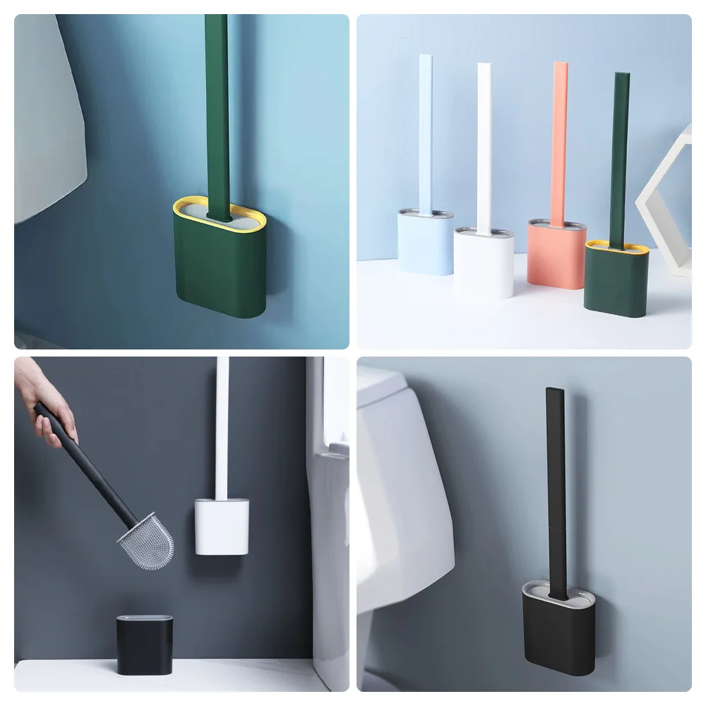 And Bathroom Holder Set Silicone Toilet Brush: 3 - 5 Days Free Delivery Only UK