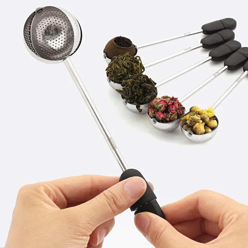 Tea Strainers Stainless Steel Long Handle Tea Drain Filter Mesh Reusable Coffee Maker Teapot Infusers Kitchen Accessories