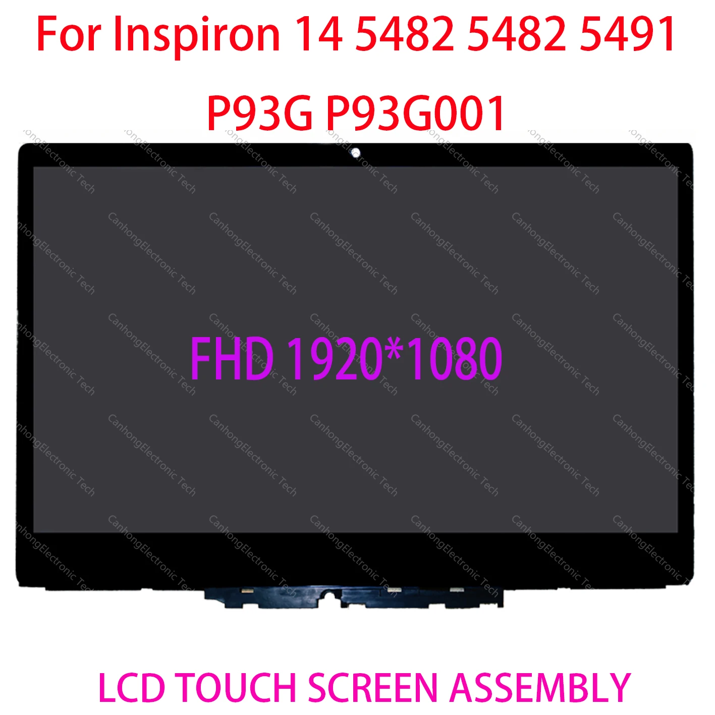 Original para Dell Inspiron 14 5482 5485 5491 2-em1 P93g P93g001 1920*1080 Lcd Tela de Toque Digitador Assembléia Substituição Tela de LCD do laptop - Imagem 2