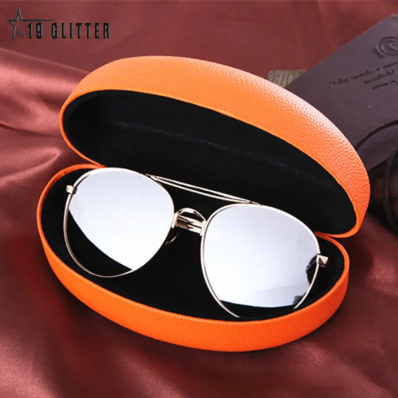 

Sunglasses Box Hard Case Compression Resistant Leather Portable Sunglasses Case Eye Glasses Protector Portable Container Box