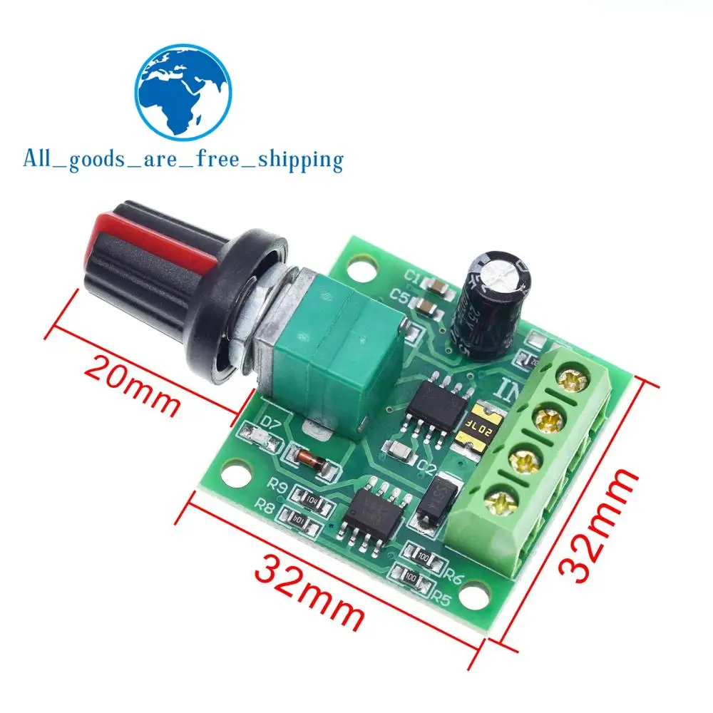 TZT DC 1.8V 3V 5V 6V 12V 2A PWM Motor Speed Controller Low Voltage Adjustable Drive Module dc motor speed controller,motor speed controller,electric motor speed controller