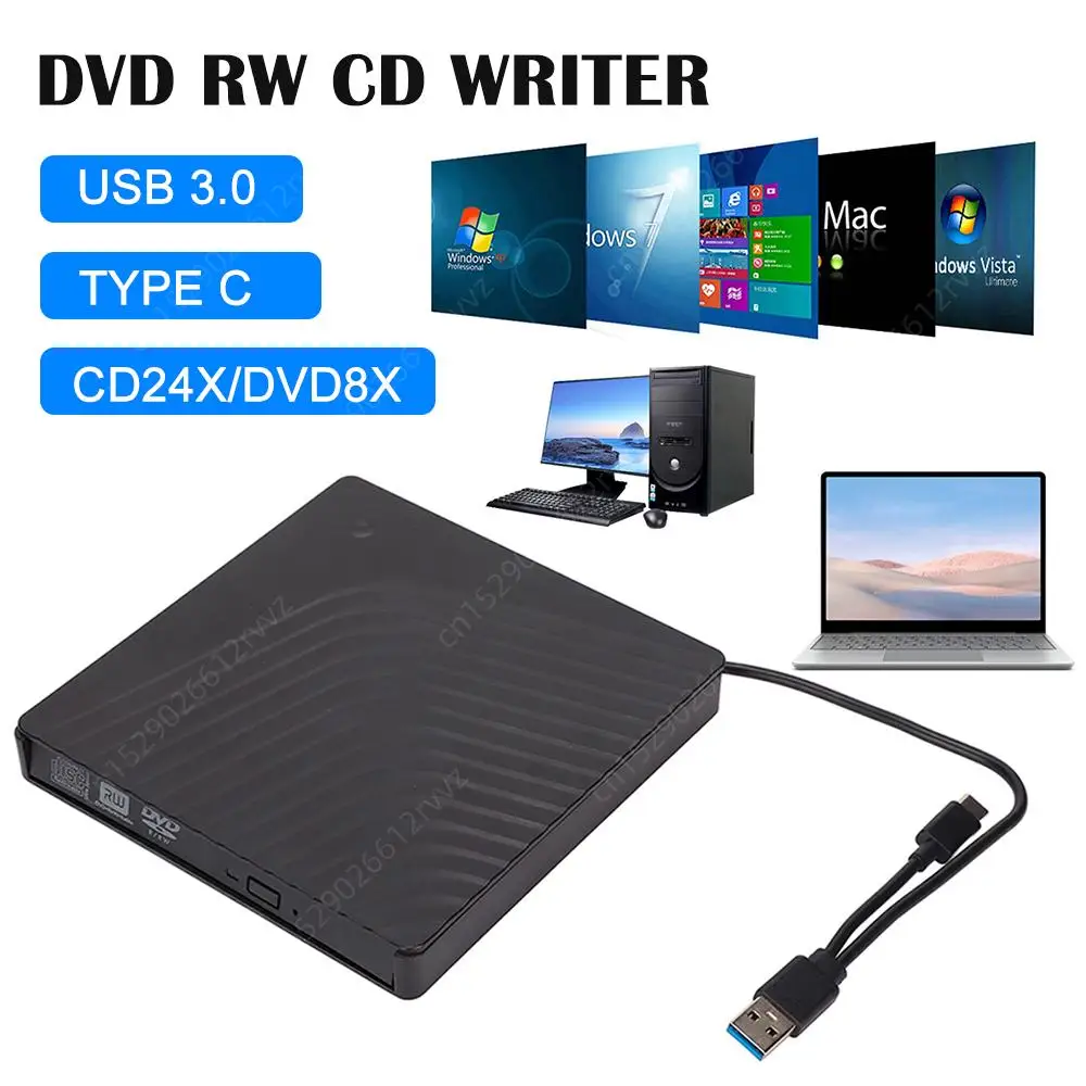 95127mmExternalDVDDriveBoxUSB30TypeCOpticalDriveExternal