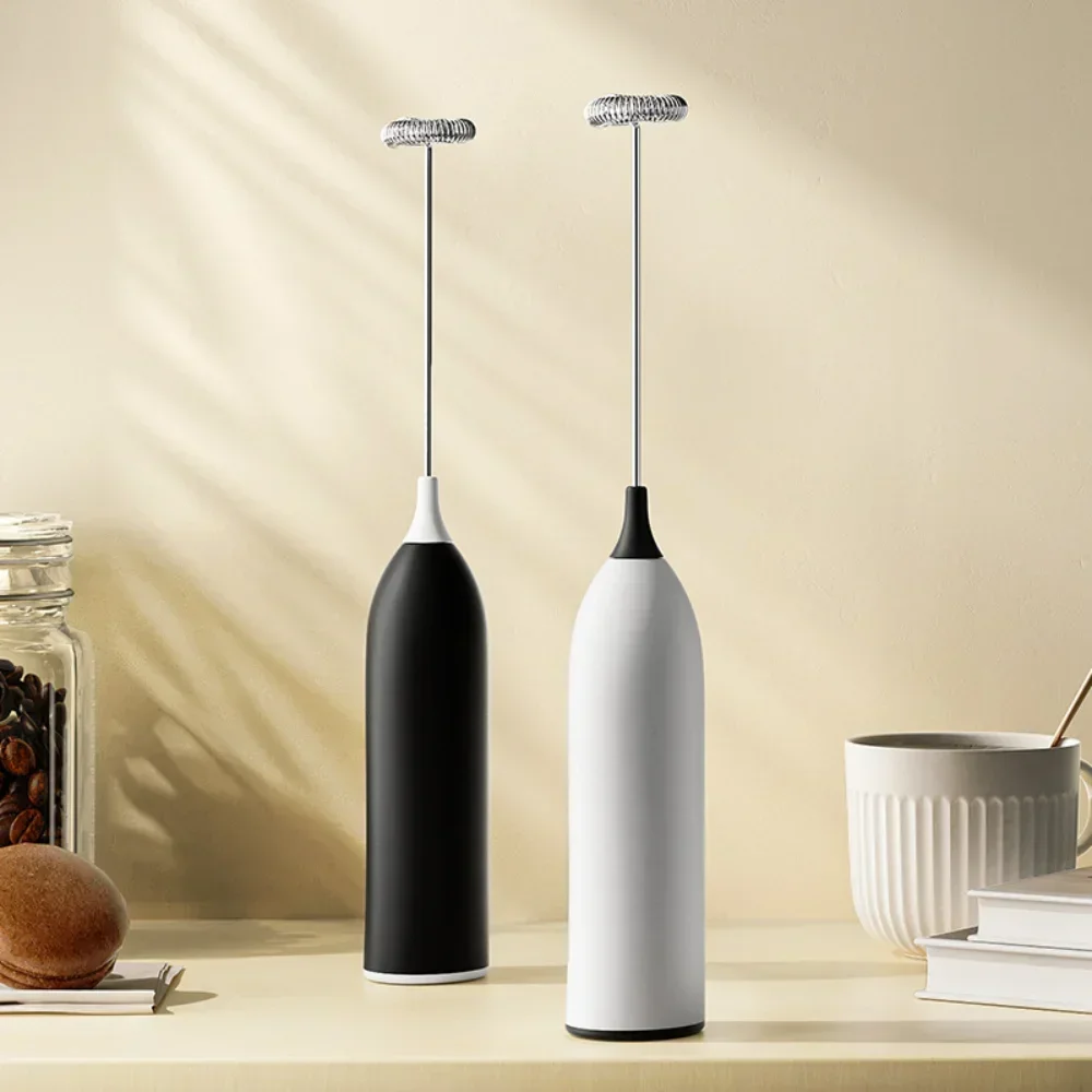 Electric Hand Blender Milk Foam Maker Drink Mixer Battery Wireless Creamer Whisk Kitchen Stirrer Automatic Rotary Egg Beater