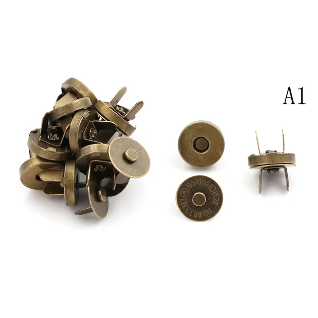 Új 10 Készlet/Tétel 100% Vadonatúj És Kiváló Minőségű 14 Mm -Es Táskás Pénztárca Varrógombok Mágneses Fém Pattanók Rögzítők - Image 5