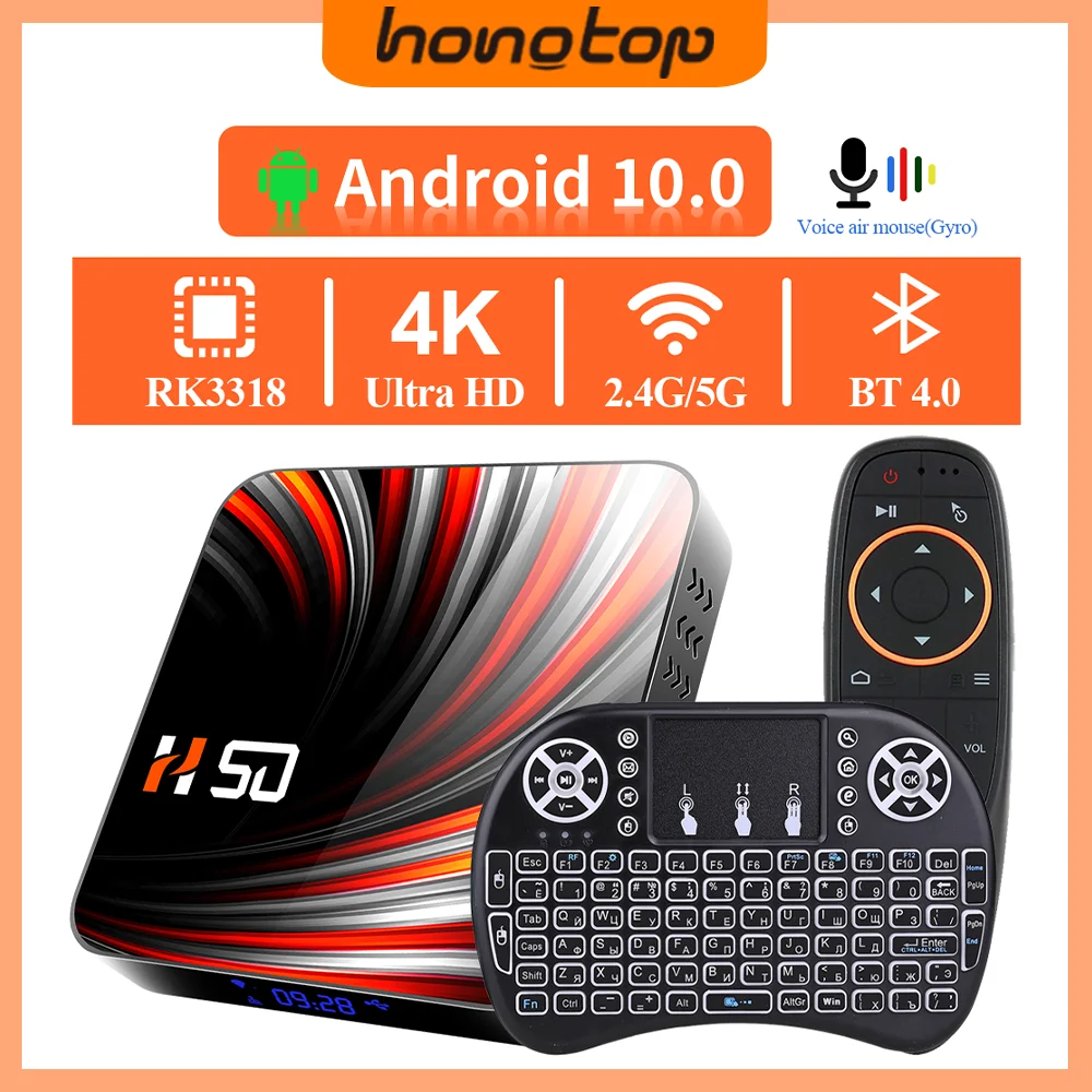 Chispa  chispear preocupación Impotencia Hongtop H50 Smart Android Tv Box 4k Hd 2.4&5g Media Player Bluetooth Voice  Assistant Play Store 2/4gb Ram 16/32/64gb Rom Top Box - Set Top Box -  AliExpress