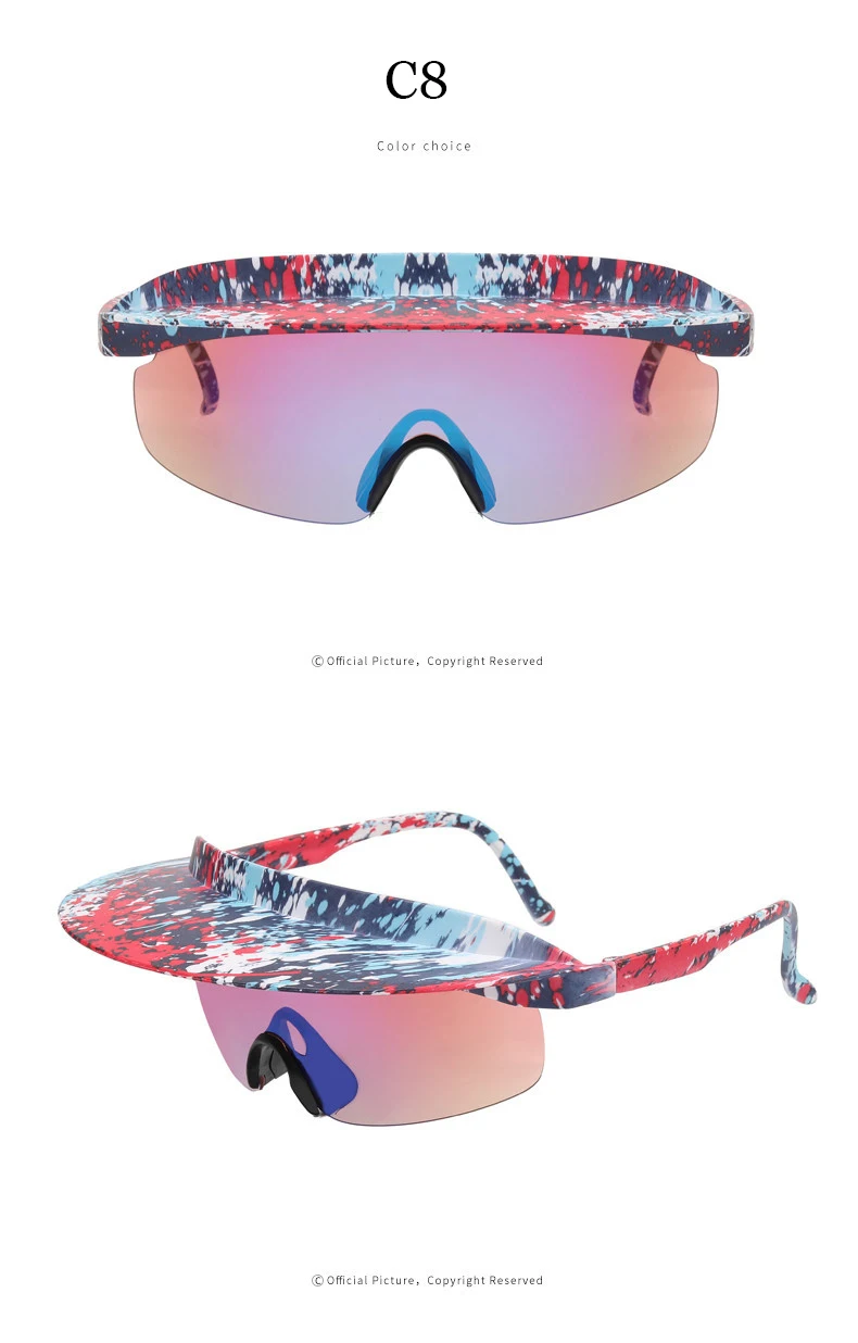 Lunettes de soleil de cyclisme oversized visière sport_voghion.com
