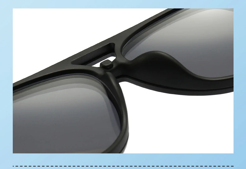 VCKA 6 In1 Pilot Polarisierte Myopie Sonnenbrille Magnetische Clip Männer Frauen Gläser Optische Verordnung Klassische Brillen -0,5_voghion.com