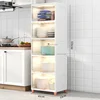 Modern Plastic Kitchen Cabinet for Kitchen Furniture Storage Cabinet Multilayer Multifunction Upscale Household Crevice Cupboard 2