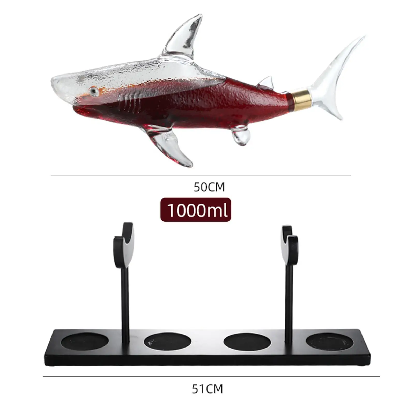 Wine Decanter Fish Shaped Handheld Aerator Wine Accessories Transparent for Bar Wine Carafe for Kitchen Red Wine Aerator Luxury