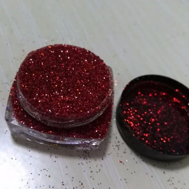 1 Box 5 Grams Holographic Red Glitter Ultra-fine 008inch Laser Holo Rainbow Glitter Powder For UV Gel Nail Art Decorations D0.2L