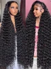 250% 13x6 HD Water Wave Lace Front Wig 360 40 Inch Loose Deep Wave Curly 13x4 Lace Frontal Human Hair Wig 5x5 Wigs For Women