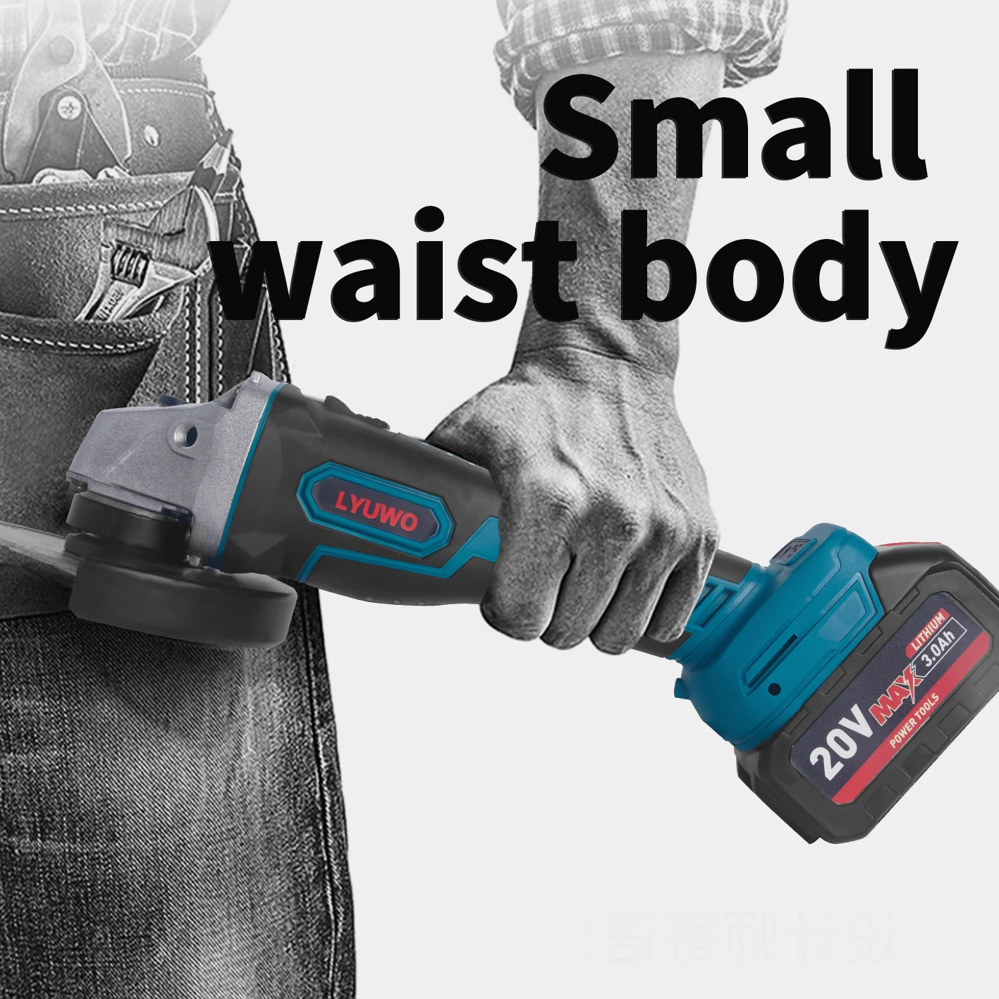 LYUWO 20V Cordless Electric Brushless Angle Grinder  Lithium-Ion Grinding Machine Electric Grinder Polishing Cutting Power Tools 2