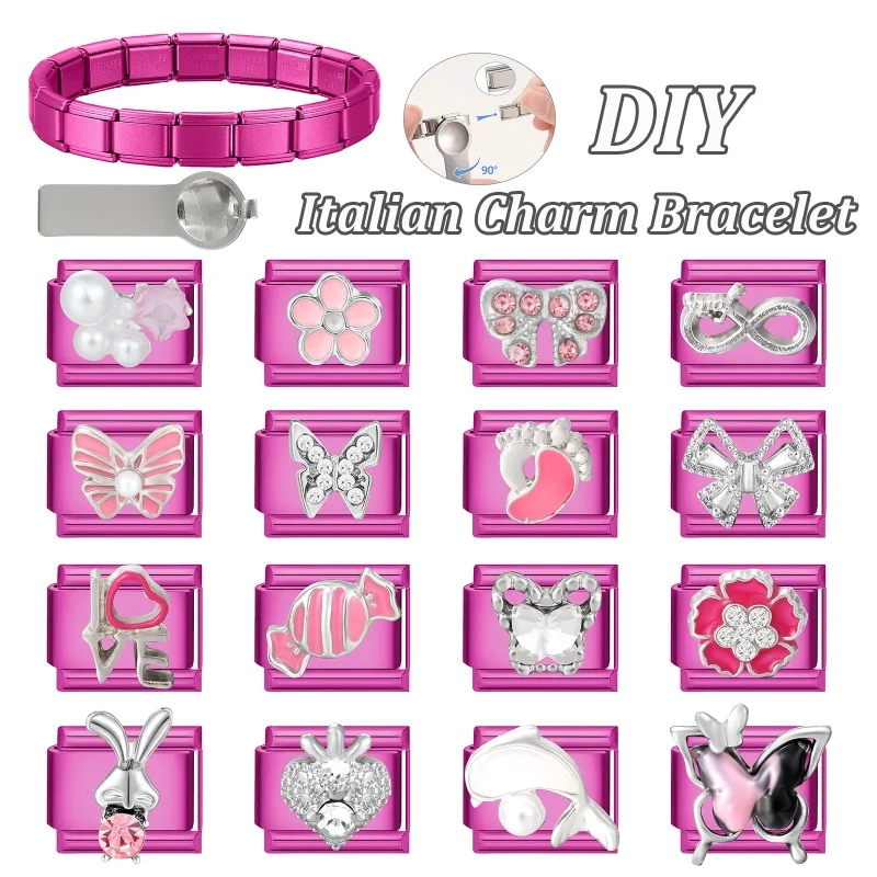 Jewelry 3D Italian Fit 9mm Stainless Steel Women