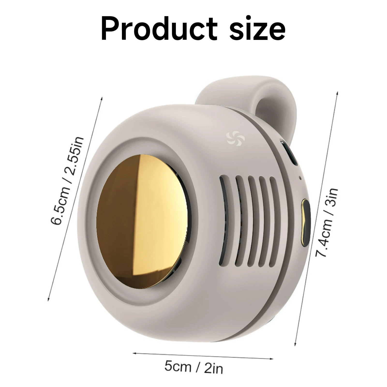 Portable Silent Mini Bladeless Electric Fan Powerful Cooling Clip On USB Rechargeable Personal Wearable Outdoor Office Fan