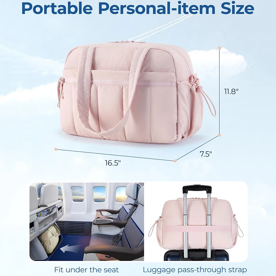 Luggage Bag Dry Wet Separation Travel Duffel Bag Gym Bag for Women with Weekender Bags Waterproof Hand Airport Cabin Bag 4