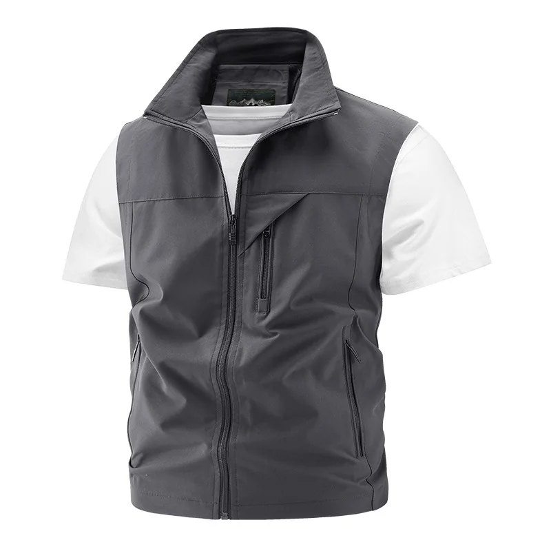 Vests Hunting MAN Work Vintage VEST Fishing Clothing Multi-pocket Waterproof For Men Sleeveless Jacket Tactical Mens Windbreaker