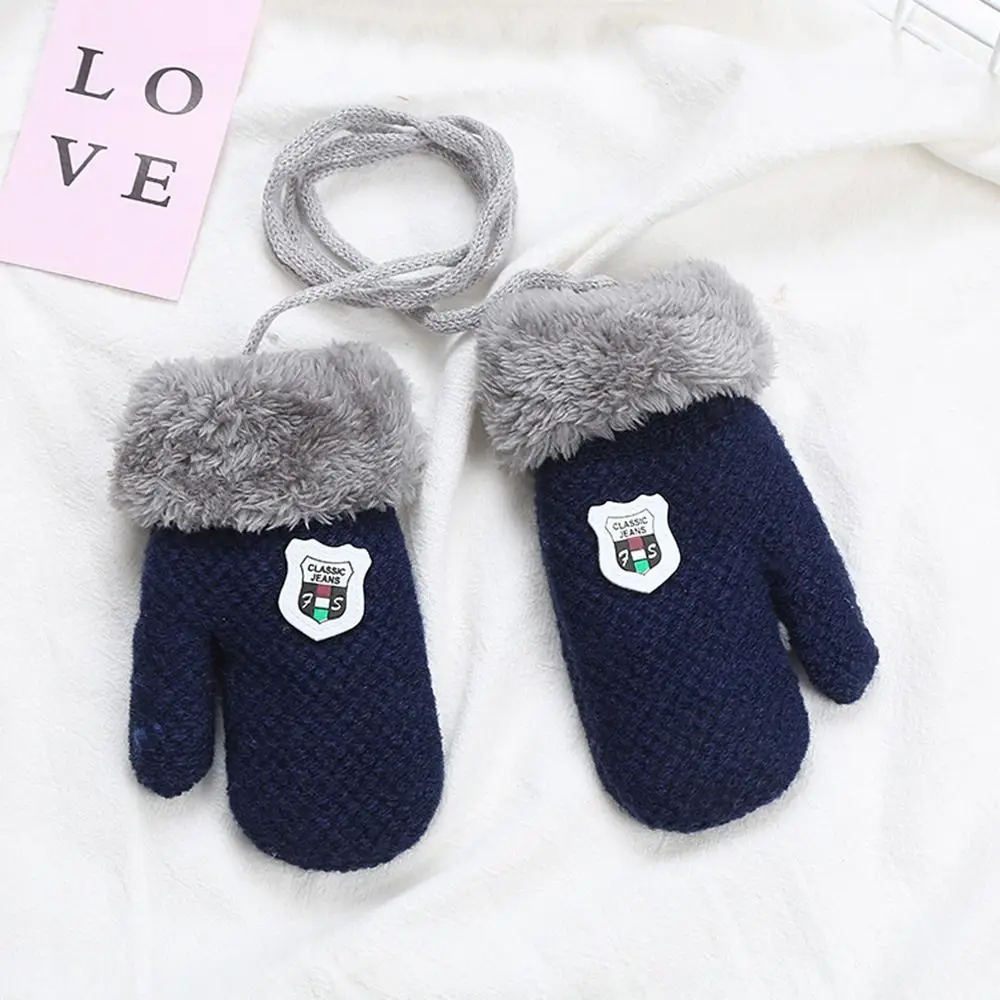 Winter Soft Plush Kids Gloves Cute Knitted Mittens Thick Warm For 2-9 years old 5