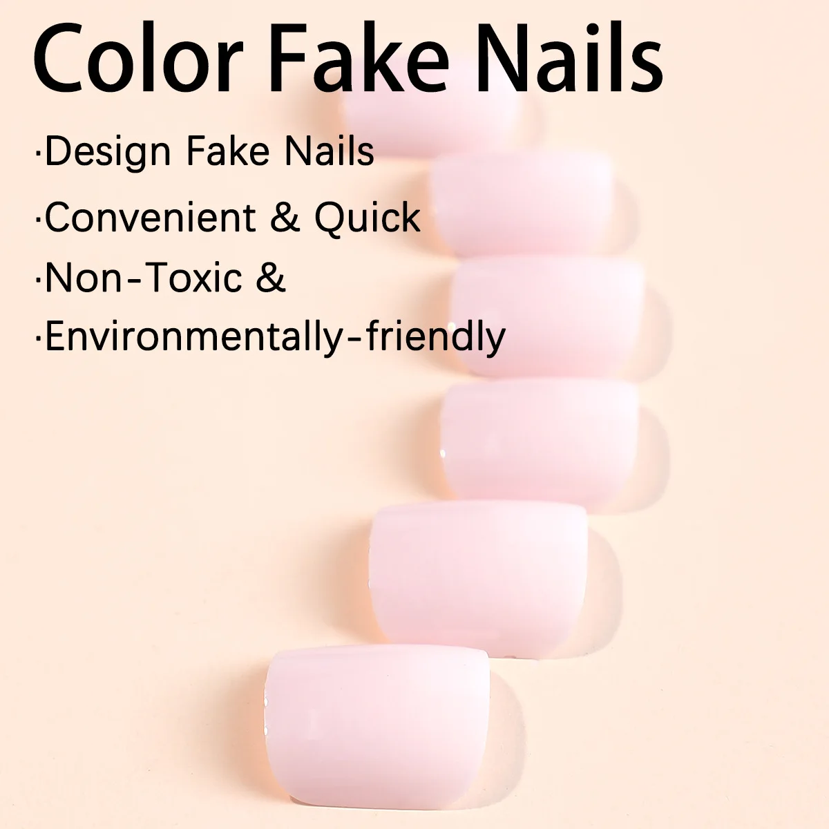 24pcs Sweet Pink Press on Toe Nail Ins Simple Pure Color Fake Toenails Wearable Full Cover Square Fake Toe Nail Patch Wearable