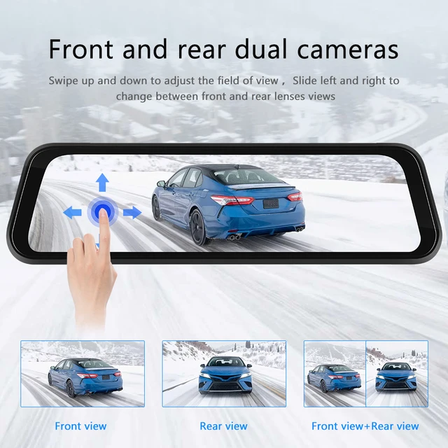 Achetez en gros Podofo 9.66 ''dash Cam Avec Sans Fil Carplay Et Android  Auto Hd Ips écran Tactile Miroir De Voiture Dvr Bt Fm Ai Voice Wdr Vision  Nocturne Chine et Dash