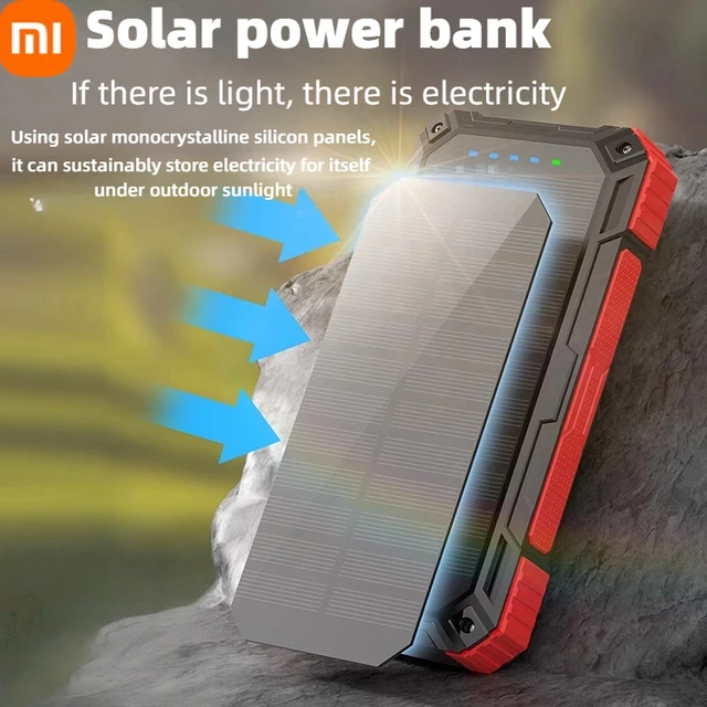 Banco de energía Solar usb carga rápida, batería externa, equipo de emergencia de supervivencia al aire libre - Imagen 2