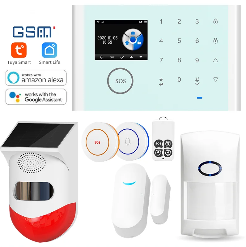 WiFi GSM GPRS 3 IN 1 Set Burglar 433MHz Pir Detector Door Bell Smart