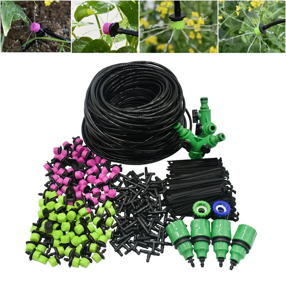 

Automatic Flower Pot Watering System DIY Drip Irrigation System Garden Hose Micro Drip Watering Timer Kits Adjustable Drippers