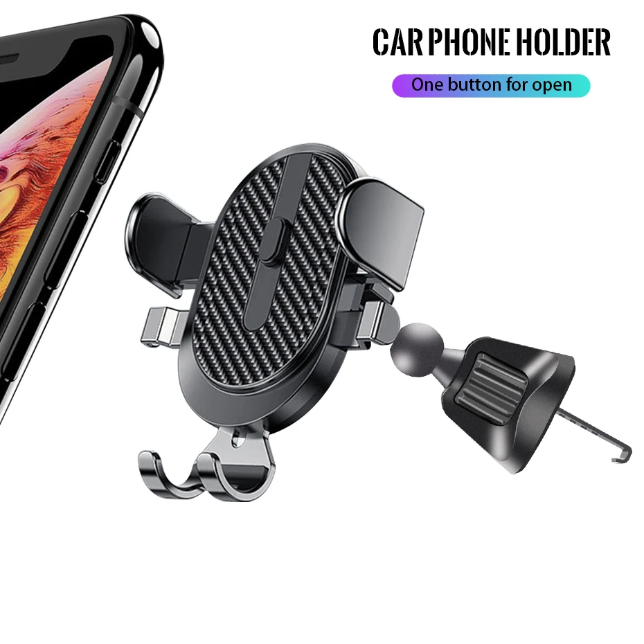 Gravity Car Phone Holder Air Vent Clip Mount Mobile Stand Smartphone GPS Support For iPhone 14 13 12 11 Pro MAx X Xiaomi Samsung