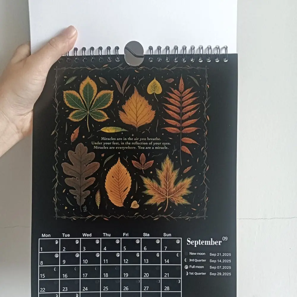 Wall Calendar Contains 12 Original Illustrations Drawn Throughout Year Daily Monthly Schedule paper wall calendar