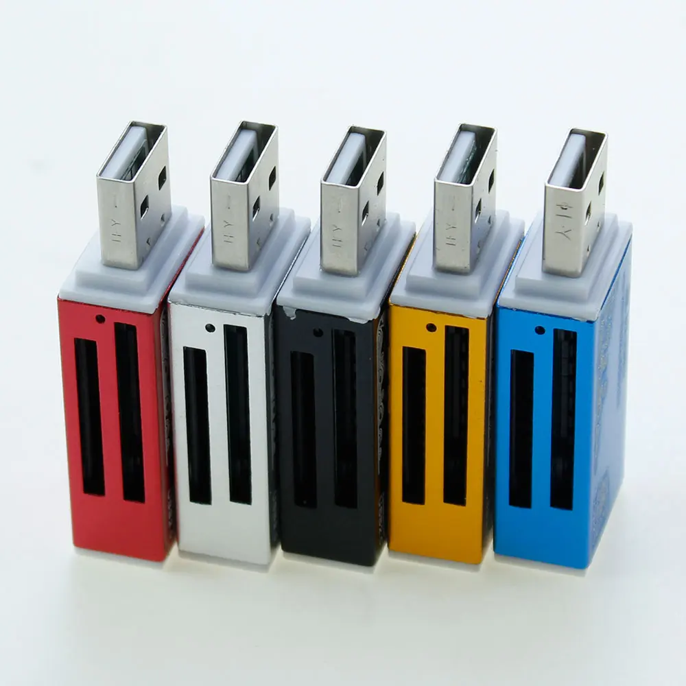 1 Pz Usb 2.0 Multi Card Reader Memory Adapter Per Memory Stick Pro Duo Micro Sd/T-Flash/M2/Ms 4 In 1 Lettore Di Schede Multifunzione