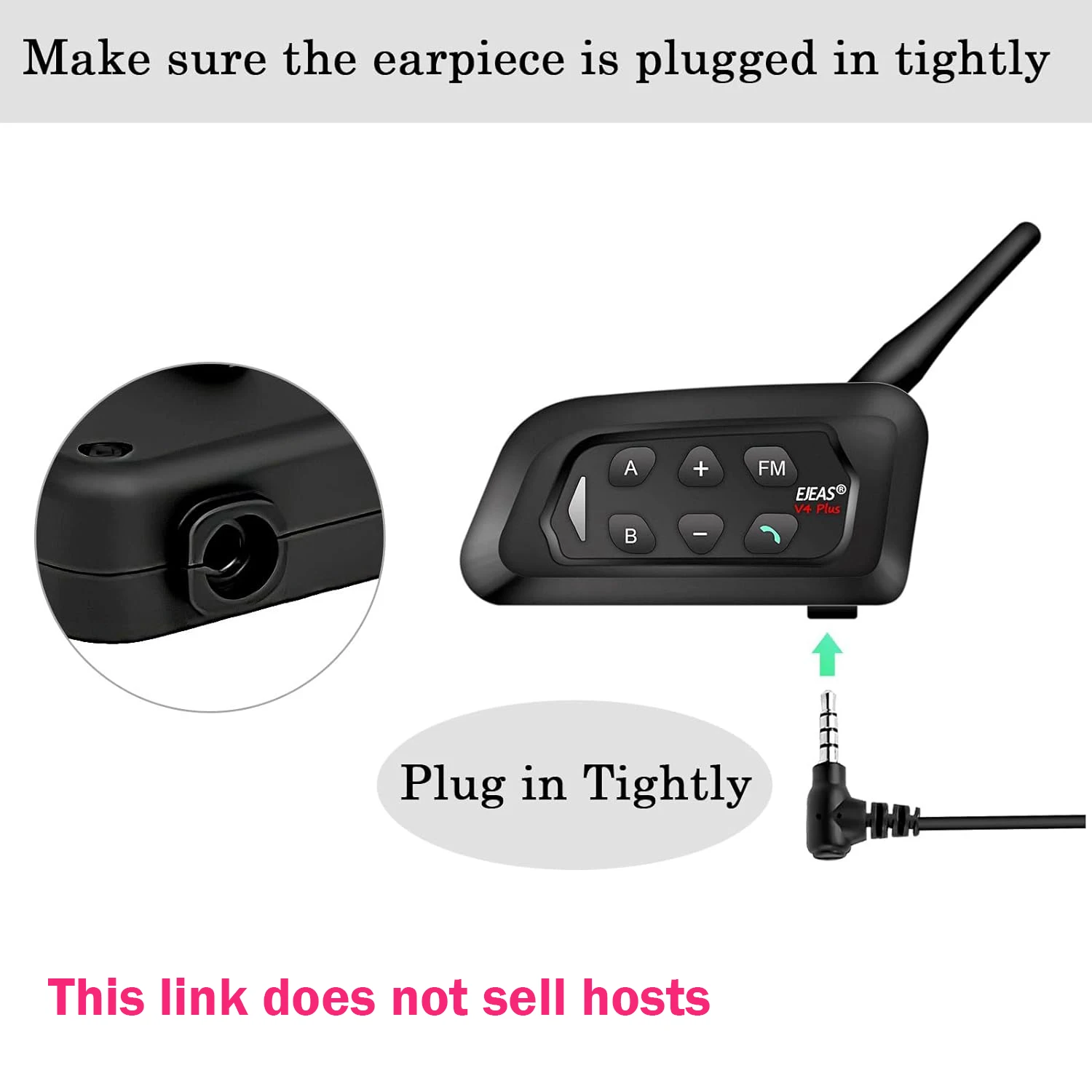 Handsfree Referee Intercom Headset for Motorcycle Helmets