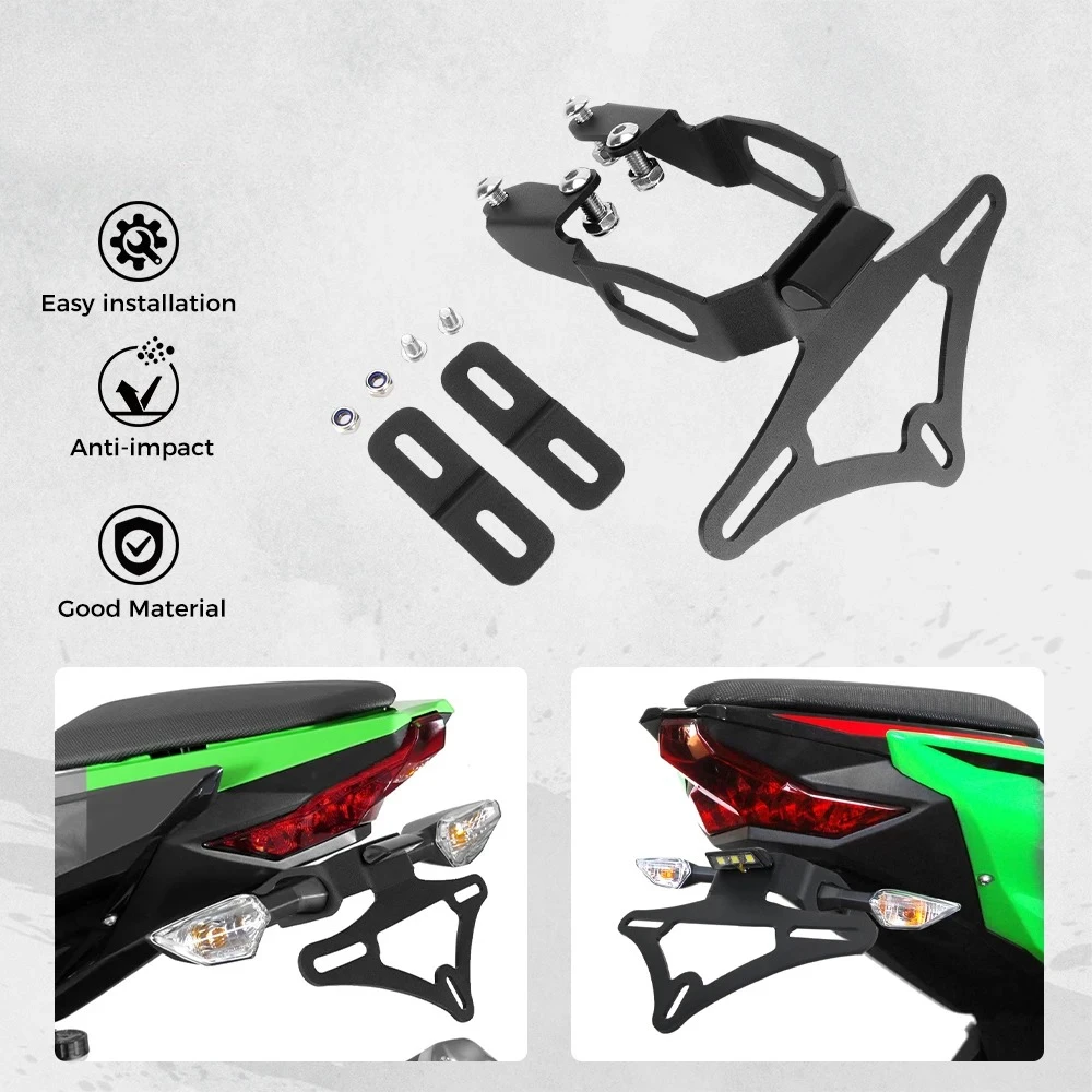 KAWASAKI NINJA 400 250 Z400 Z250 2018 2019-2022 번호판 홀더 방향 지시등이 있는 번호판 홀더