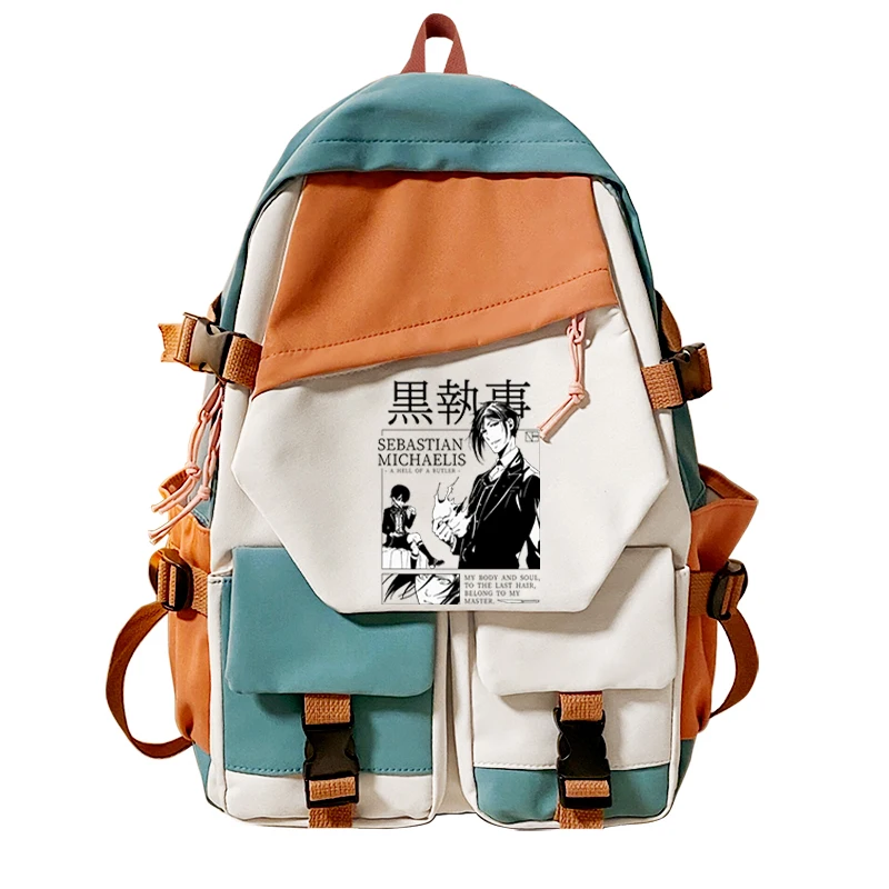 

Novelty Japanese Anime Black Butler School Backpack Black Butler School Bag Kawaii Cartoon Girl Bookbag School Bags for Teen