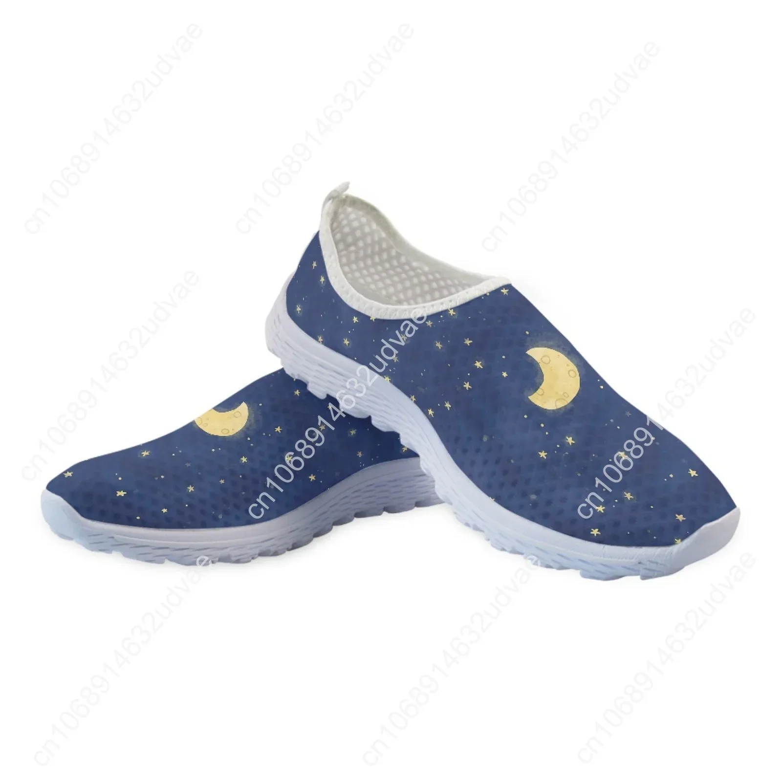 Fashion Iridescent Starry Sky Design Lightweight Breathable Shoes Comfortable Flat Walking Running Shoes Zapatos