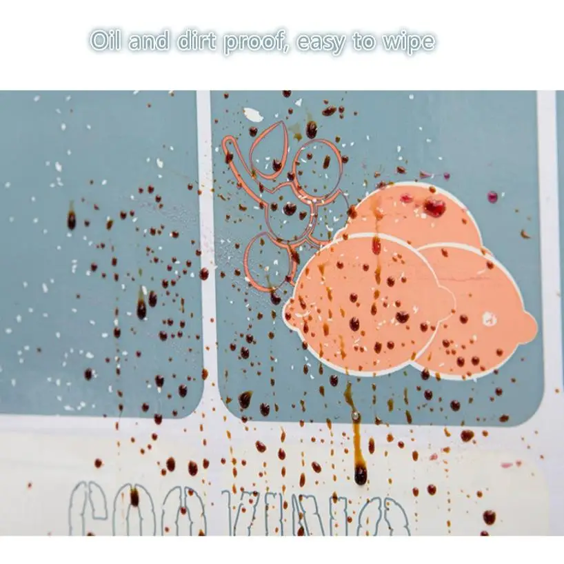 1 Pcs Kitchen Film Wall Stickers Waterproof And Oil Resistant High Temperature Ceramic Tile Stickers