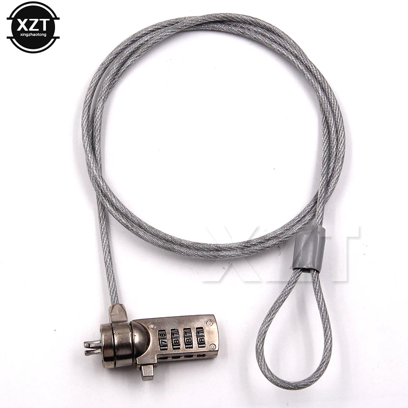 4 Digit Password Security Cable Chain Computer Lock Anti-theft Key Chain for Notebook PC Laptop