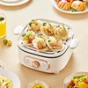 Steamer Electric Steam Pot Cooking Steaming Home 2-layer Transparent Food Dumplings Household Pan Warmer Multicooker 4