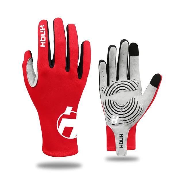 Cycling Gloves Touch Screen Anti-sweat Fitness Gel Sports Cycling Gloves Ciclismo Guantes Gym Spring Gloves Mtb Accesorios full  red