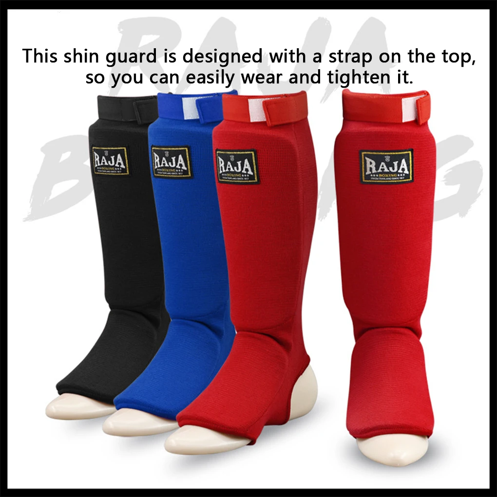 Shin Guard Pads 1Pair Universal Knitted Shin Guard Adults Boxing Practise Leg Brace Portable Ankles Protector Sports Gear kickboxing shin guards kickboxing leg guards