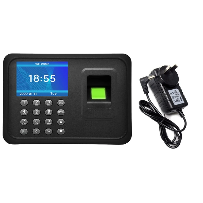 Plastic Attendance Machine Biometric Attendance System 1000 Fingerprint Capacity Support USB Driver Download AU Plug